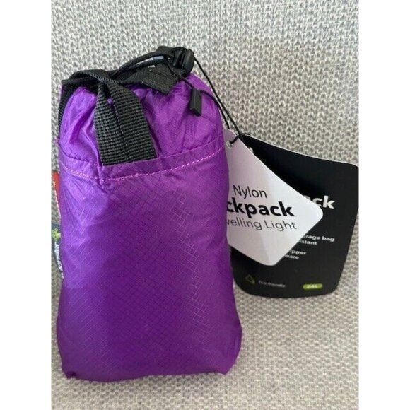 4Monster Hiking 24L Purple Water Resistant Lightweight Packable Backpack Travel - Picture 3 of 4